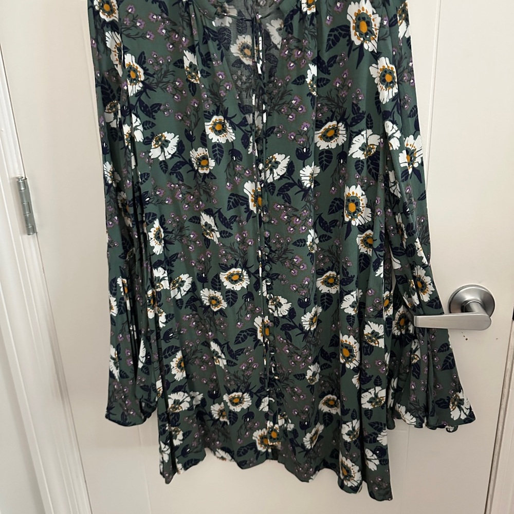Floral Green Women's Top